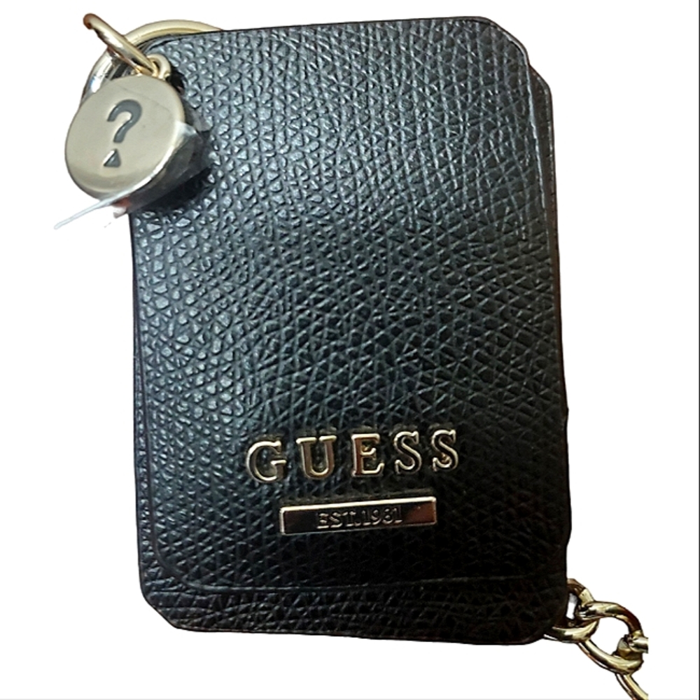 Guess Hangtag Keychain Handbag Accessory Black